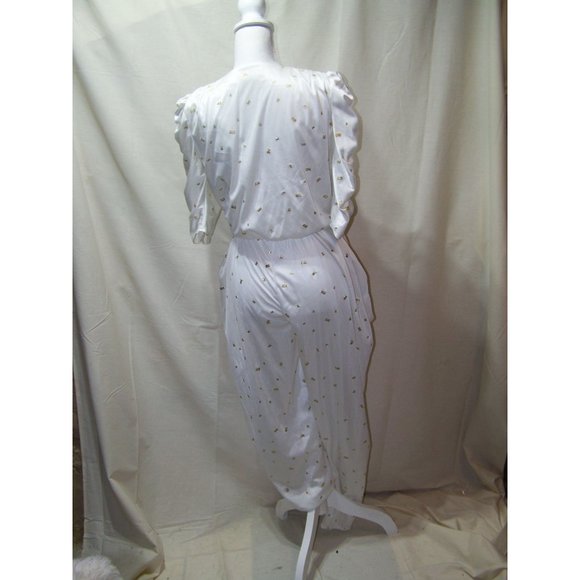 Vintage Diamond's Run Jumpsuit Harem Leg 9/10 Parachute 90's White - Picture 4 of 11